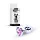 Анальная пробка B - Series HeavyFun Heart Jewellery Silver Plug, диаметр 2,7 см, длина 7 см, Pink