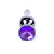 Анальная пробка B - Series HeavyFun Long Jewellery Dark Silver Plug, диаметр 3 см, длина 9,5 см, Purple