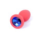 Анальная пробка B - Series HeavyFun Classic Jewellery Silicone Red Plug, диаметр 2,7 см, длина 7 см, Dark Blue