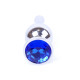 Анальна пробка B - Series HeavyFun Long Jewellery Silver Plug, діаметр 3 см, довжина 9,5 см, Dark Blue