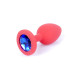 Анальная пробка B - Series HeavyFun Classic Jewellery Silicone Red Plug, диаметр 2,7 см, длина 7 см, Dark Blue