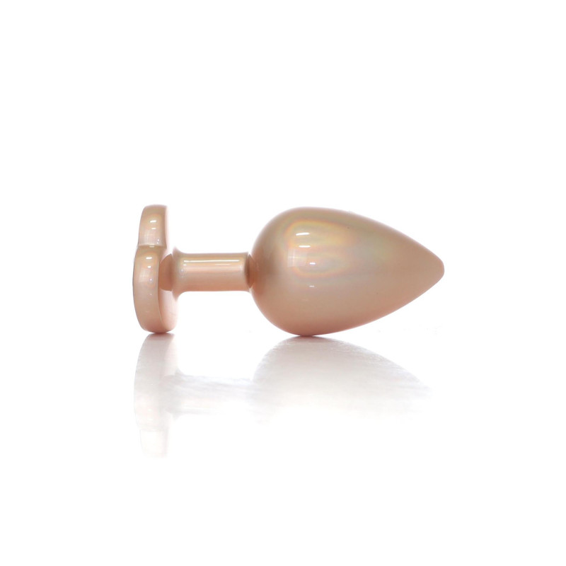 Анальная пробка B - Series HeavyFun Pearl Heart Jewellery Gold Plug Clear L