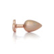 Анальная пробка B - Series HeavyFun Pearl Heart Jewellery Gold Plug Clear L
