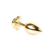Анальна пробка B - Series HeavyFun Heart Jewellery Gold Plug, діаметр 2,7 см, довжина 7 см, Blue