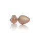 Анальная пробка B - Series HeavyFun Pearl Heart Jewellery Gold Plug Clear M