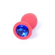 Анальная пробка B - Series HeavyFun Classic Jewellery Silicone Red Plug, диаметр 3,5 см, длина 8 см, Dark Blue