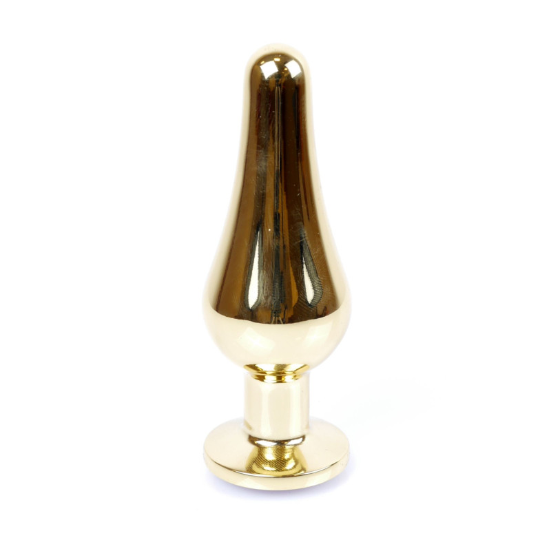 Анальная пробка B – Series HeavyFun Long Jewellery Gold Plug, диаметр 3 см, длина 9,5 см, Blue