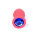 Анальная пробка B - Series HeavyFun Classic Jewellery Silicone Red Plug, диаметр 3,5 см, длина 8 см, Dark Blue