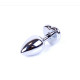 Анальна пробка B - Series HeavyFun Heart Jewellery Silver Plug, діаметр 2,7 см, довжина 7 см, Purple