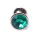 Анальна пробка B - Series HeavyFun Classic Jewellery Red Gold Plug, діаметр 2,7 см, довжина 7 см, Green