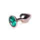 Анальна пробка B - Series HeavyFun Classic Jewellery Red Gold Plug, діаметр 2,7 см, довжина 7 см, Green