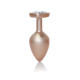 Анальная пробка B - Series HeavyFun Pearl Heart Jewellery Gold Plug Clear M