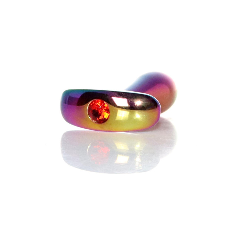 Анальна пробка B - Series HeavyFun Bullet Jewellery Multicolour Plug, діаметр 2 см, довжина 7,7 см, Red