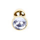 Анальна пробка B - Series HeavyFun Classic Jewellery Gold Plug, діаметр 2,7 см, довжина 7 см, Clear