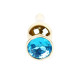 Анальная пробка B – Series HeavyFun Long Jewellery Gold Plug, диаметр 3 см, длина 9,5 см, Blue