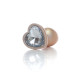Анальная пробка B - Series HeavyFun Pearl Heart Jewellery Gold Plug Clear S