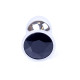 Анальная пробка B – Series HeavyFun Classic Jewellery Silver Plug, диаметр 2,7 см, длина 7 см, Black