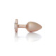 Анальная пробка B - Series HeavyFun Pearl Heart Jewellery Gold Plug Clear S