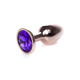 Анальна пробка B - Series HeavyFun Classic Jewellery Red Gold Plug, діаметр 2,7 см, довжина 7 см, Purple