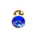 Анальна пробка B - Series HeavyFun Classic Jewellery Gold Plug, діаметр 2,7 см, довжина 7 см, Dark Blue