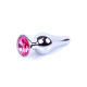 Анальна пробка B - Series HeavyFun Long Jewellery Silver Plug, діаметр 3 см, довжина 9,5 см, Pink