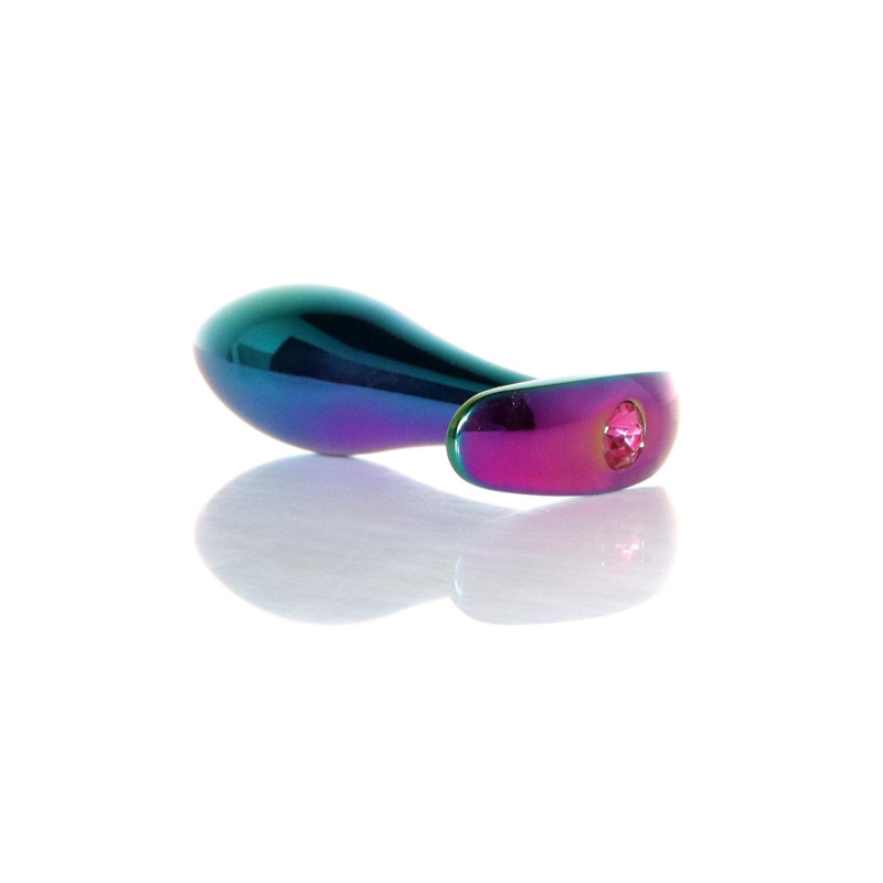 Анальна пробка B - Series HeavyFun Bullet Jewellery Multicolour Plug, діаметр 2,8 см, довжина 9,2 см, Pink
