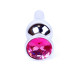 Анальна пробка B - Series HeavyFun Long Jewellery Silver Plug, діаметр 3 см, довжина 9,5 см, Pink