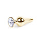 Анальная пробка B - Series HeavyFun Long Jewellery Gold Plug, диаметр 3 см, длина 9,5 см, Clear