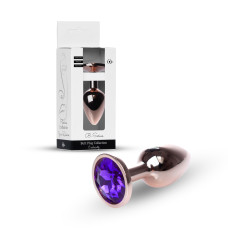 Анальная пробка B – Series HeavyFun Classic Jewellery Red Gold Plug, диаметр 2,7 см, длина 7 см, Purple