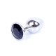 Анальная пробка B – Series HeavyFun Classic Jewellery Silver Plug, диаметр 2,7 см, длина 7 см, Black
