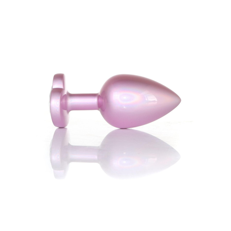 Анальная пробка B - Series HeavyFun Pearl Heart Jewellery Pink Plug Clear L