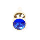 Анальная пробка B - Series HeavyFun Long Jewellery Gold Plug, диаметр 3 см, длина 9,5 см, Dark Blue