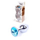Анальная пробка B – Series HeavyFun Classic Jewellery Silver Plug, диаметр 2,7 см, длина 7 см, Blue