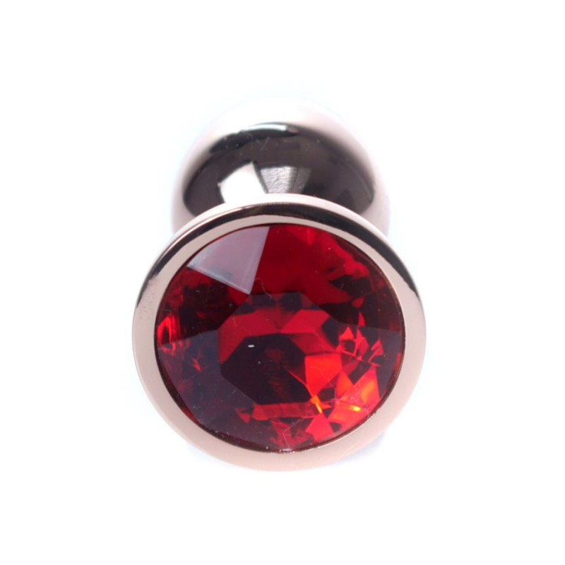 Анальная пробка B – Series HeavyFun Classic Jewellery Red Gold Plug, диаметр 2,7 см, длина 7 см, Red