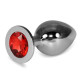 Анальна пробка LoveToy Heavy Metal Anal Plug Rosebud Classic L Red