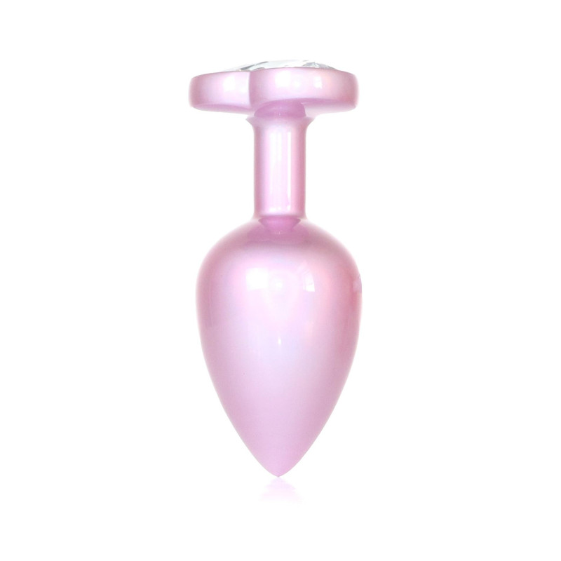 Анальная пробка B - Series HeavyFun Pearl Heart Jewellery Pink Plug Clear L