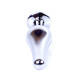 Анальна пробка B - Series HeavyFun Long Jewellery Silver Plug, діаметр 3 см, довжина 9,5 см, Purple