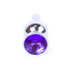 Анальна пробка B - Series HeavyFun Long Jewellery Silver Plug, діаметр 3 см, довжина 9,5 см, Purple