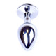 Анальная пробка B – Series HeavyFun Classic Jewellery Silver Plug, диаметр 2,7 см, длина 7 см, Blue