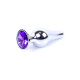 Анальна пробка B - Series HeavyFun Long Jewellery Silver Plug, діаметр 3 см, довжина 9,5 см, Purple