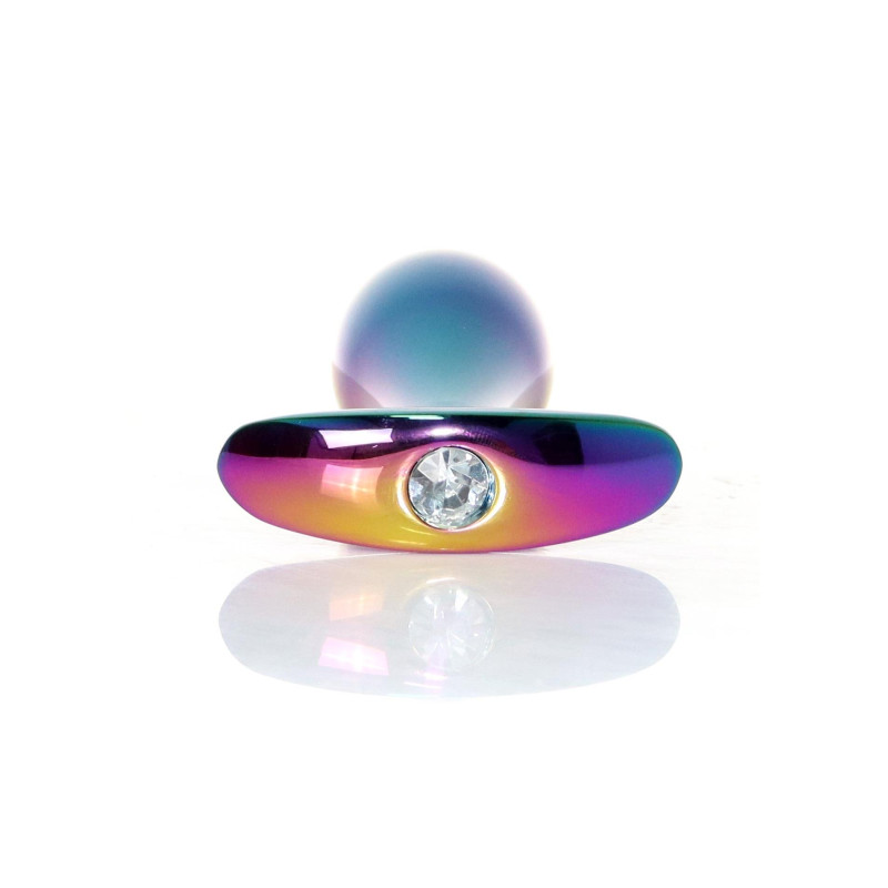 Анальна пробка B - Series HeavyFun Bullet Jewellery Multicolour Plug, діаметр 3,2 см, довжина 10,5 см, Clear