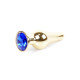 Анальная пробка B - Series HeavyFun Long Jewellery Gold Plug, диаметр 3 см, длина 9,5 см, Dark Blue