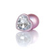 Анальная пробка B - Series HeavyFun Pearl Heart Jewellery Pink Plug Clear L