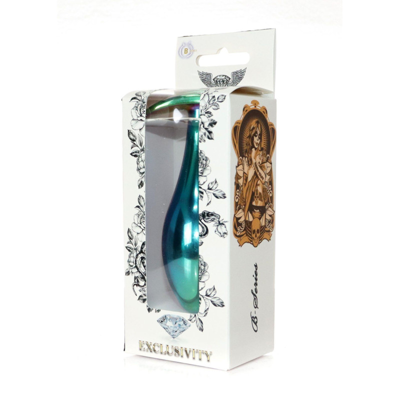 Анальна пробка B - Series HeavyFun Bullet Jewellery Multicolour Plug, діаметр 3,2 см, довжина 10,5 см, Clear