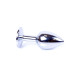 Анальная пробка B – Series HeavyFun Classic Jewellery Silver Plug, диаметр 2,7 см, длина 7 см, Blue