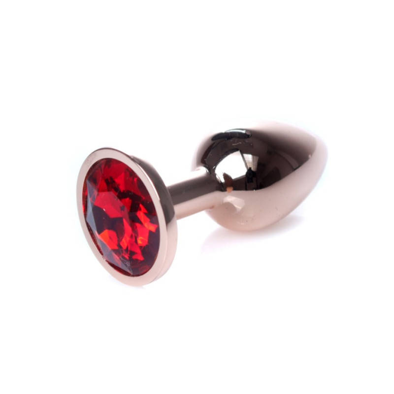 Анальная пробка B – Series HeavyFun Classic Jewellery Red Gold Plug, диаметр 2,7 см, длина 7 см, Red