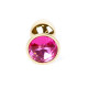 Анальна пробка B - Series HeavyFun Classic Jewellery Gold Plug, діаметр 2,7 см, довжина 7 см, Fuchsia