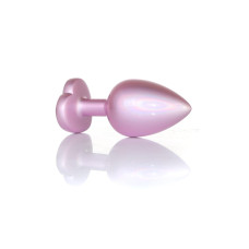 Анальна пробка B - Series HeavyFun Pearl Heart Jewellery Pink Plug Clear L
