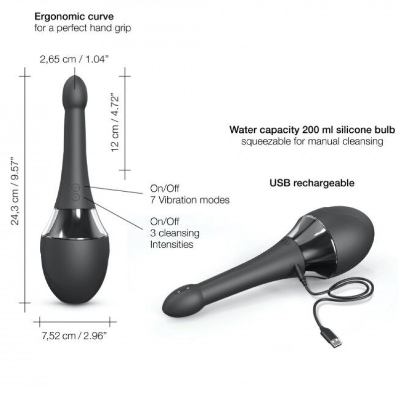 Автоматичний анальний душ-вібратор Marc Dorcel Douche Mate Pro