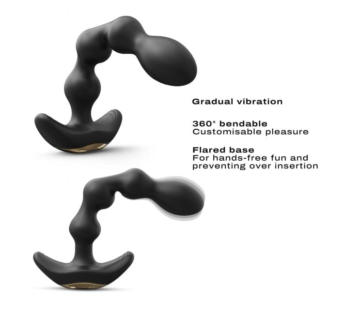 Анальний вібратор-намисто Dorcel FLEXI BALLS, гнучкий стовбур, пульт ДК